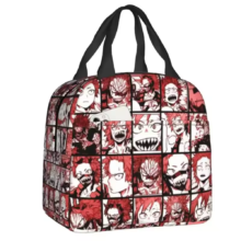 Anime Kawaii My Hero Academia Eijiro Kirishima Collage Insulated Lunch Bag Anime Kawaii My Hero Academia Eijiro Kirishima Collage Insulated Lunch Bag