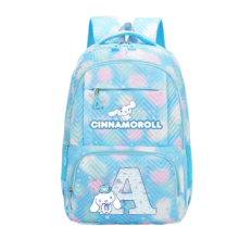 Kawaii Anime Sanrio Cinnamoroll Alphabet Printed Backpack Kawaii Anime Sanrio Cinnamoroll Alphabet Printed Backpack