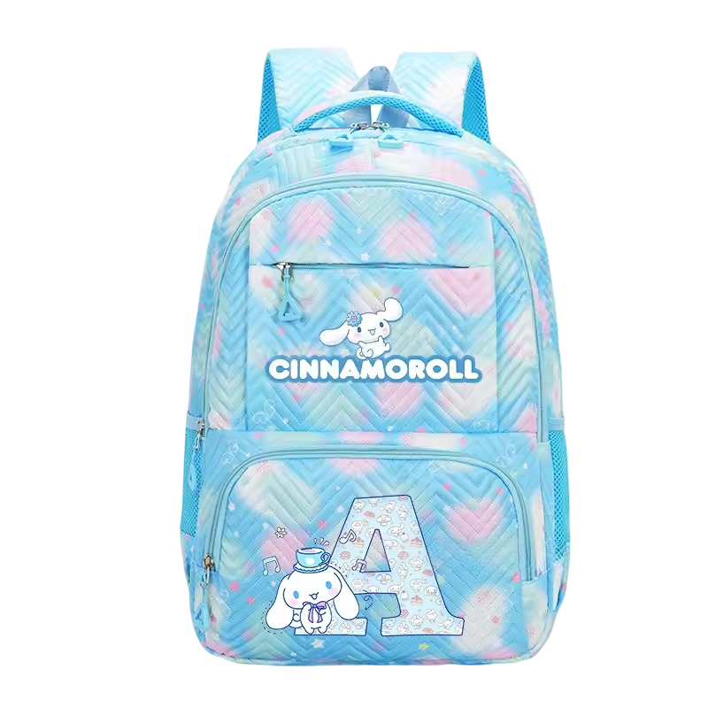 Kawaii Anime Sanrio Cinnamoroll Alphabet Printed Backpack Kawaii Anime Sanrio Cinnamoroll Alphabet Printed Backpack