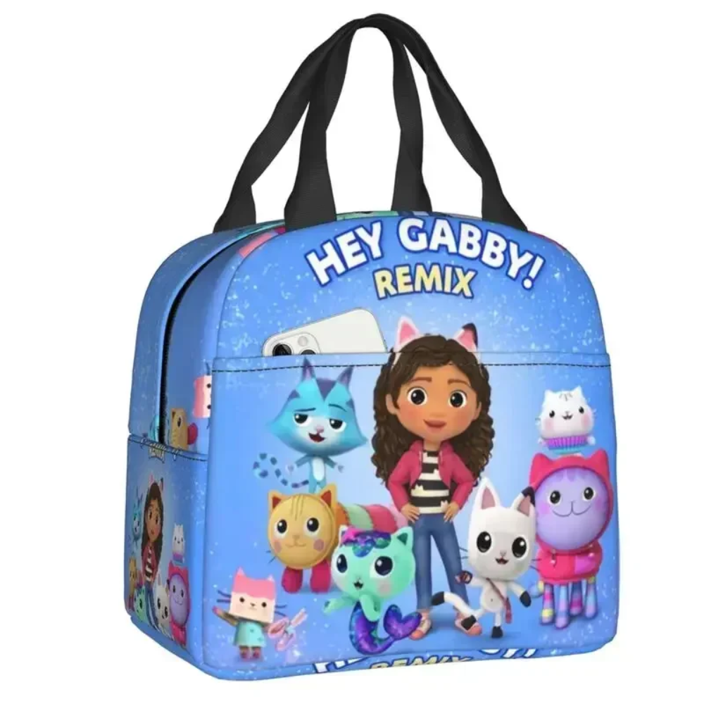 Kawaii Cartoon Gabby's Dollhouse Hey Gabby Remix Lunch Bag