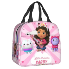 Kawaii Cartoon Gabby’s Dollhouse Gabby And Cakey With DJ Catnip Lunch Bag Kawaii Cartoon Gabby's Dollhouse Gabby And Cakey With DJ Catnip Lunch Bag