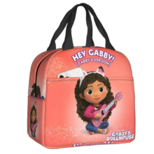 Kawaii Cartoon Gabby’s Dollhouse Hey Gabby Insulated Lunch Bag Kawaii Cartoon Gabby's Dollhouse Hey Gabby Insulated Lunch Bag