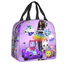 Kawaii Cartoon Gabby’s Dollhouse Character Insulated Lunch Bag Kawaii Cartoon Gabby's Dollhouse Character Insulated Lunch Bag