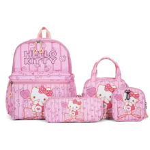 4Pcs/Set Cartoon Kawaii Hello Kitty Schoolbag 4Pcs/Set Cartoon Kawaii Hello Kitty Schoolbag