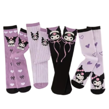 4 Pairs Anime Sanrio Kuromi Kawaii Socks 4 Pairs Anime Sanrio Kuromi Kawaii Socks