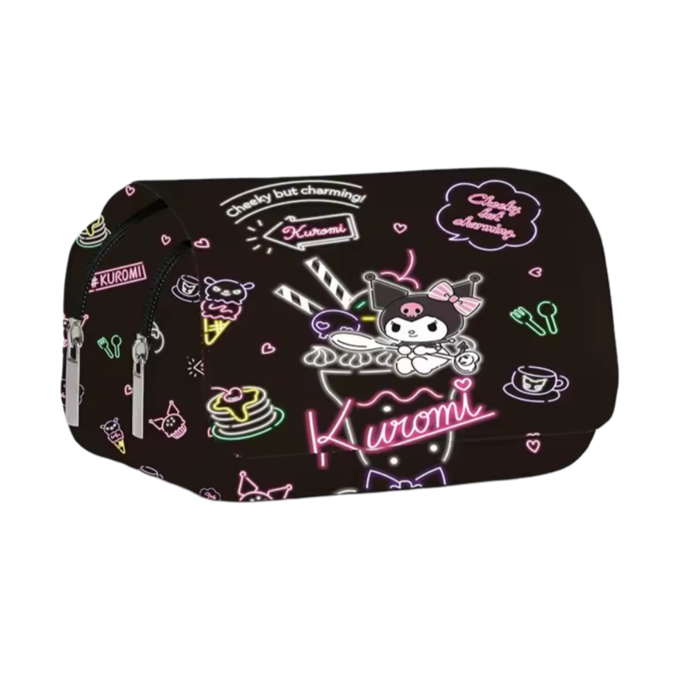 Sanrio Kuromi Kawaii Print Large-Capacity Pencil Case 