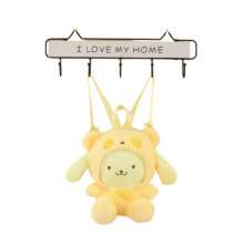 25cm Kawaii Sanrio Cartoon Pompompurin Turn Into Panda Plush Backpack 25cm Kawaii Sanrio Cartoon Pompompurin Turn Into Panda Plush Backpack