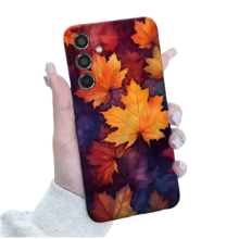 Kawaii Maple Leaf Printed Phone Case For Samsung Galaxy Kawaii Maple Leaf Printed Phone Case For Samsung Galaxy