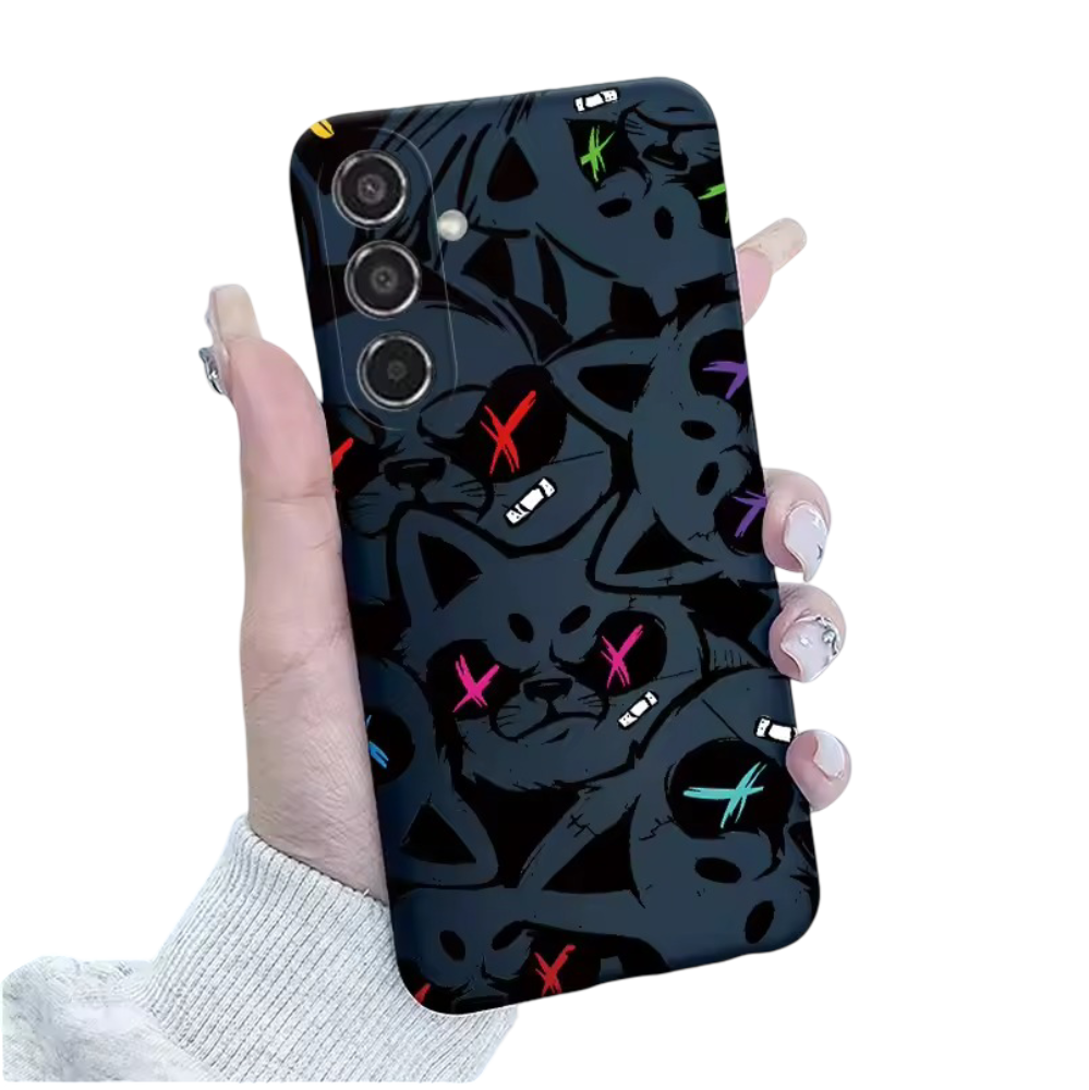 Kawaii Graffiti Cats Phone Case For Samsung Galaxy