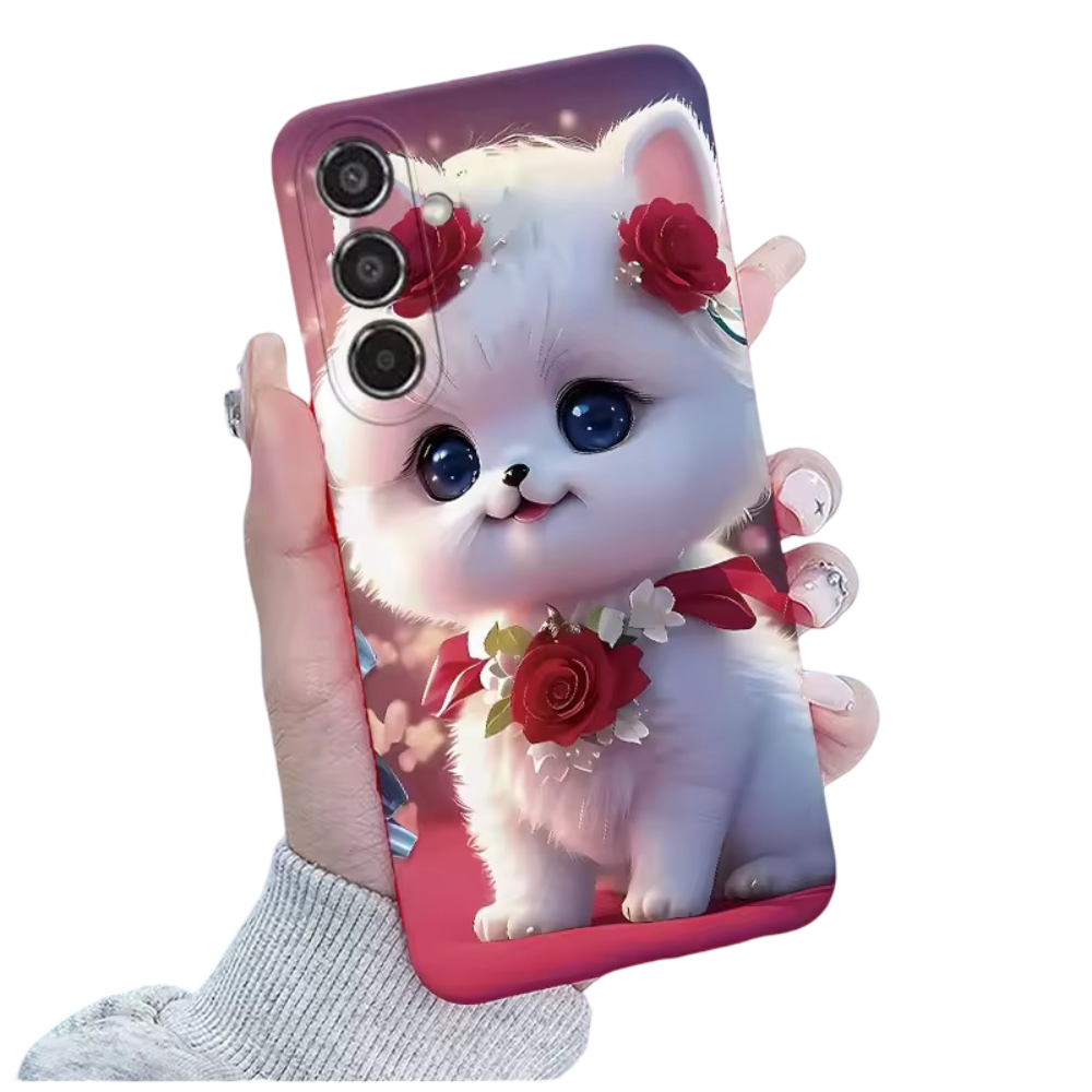Kawaii Cat Printed Phone Case For Samsung Galaxy