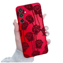 Kawaii Red Rose Printed Phone Case For Samsung Galaxy Kawaii Red Rose Printed Phone Case For Samsung Galaxy