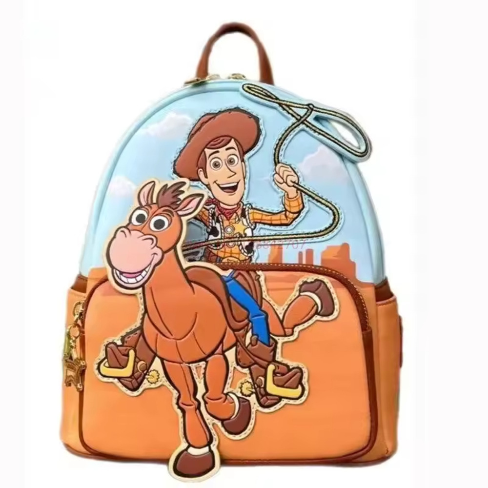 Kawaii Cartoon Loungefly Toy Story Woody And Bullseye Student Backpack
