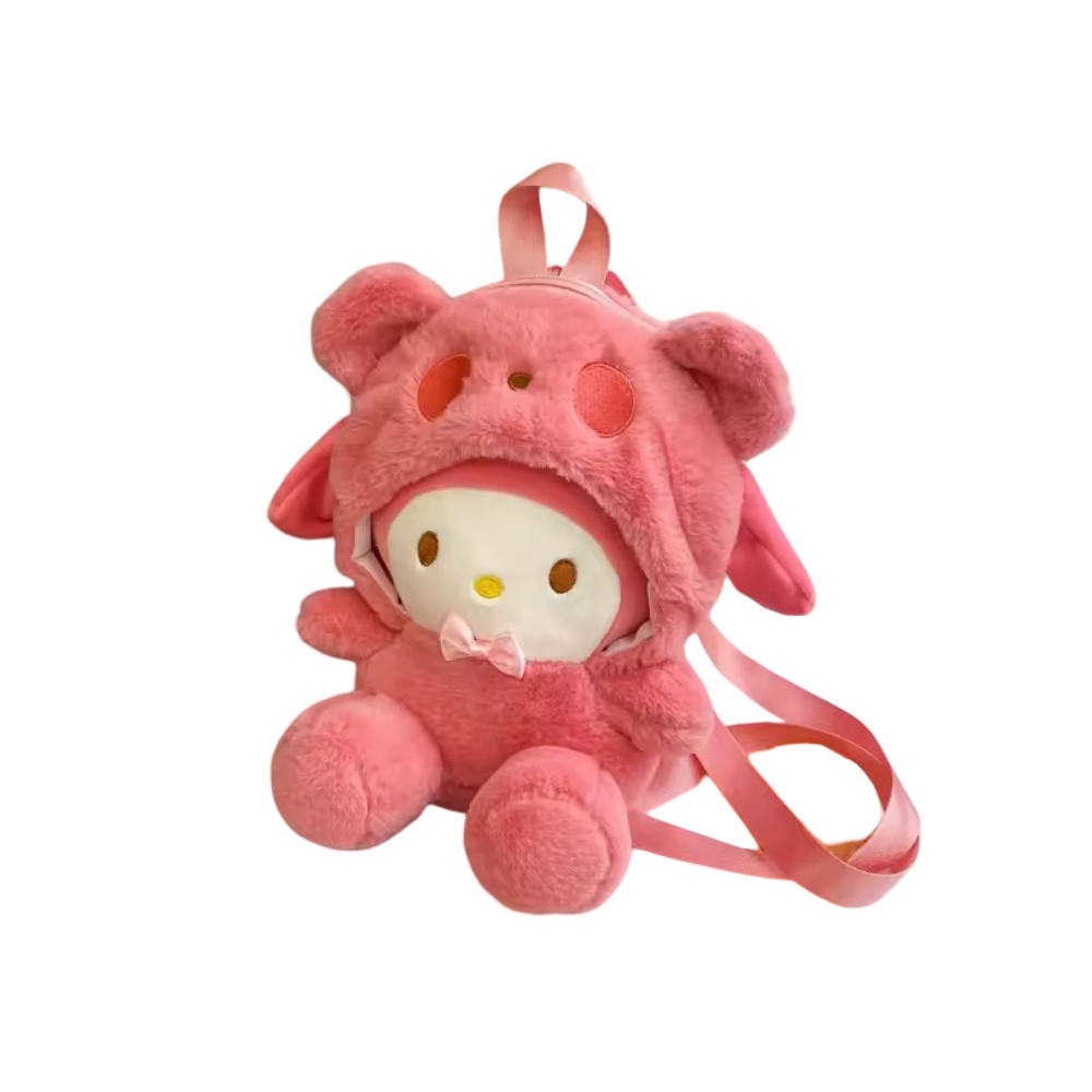 25cm Sanrio My Melody Turn Into Panda Kawaii Plush Shoulder Bag