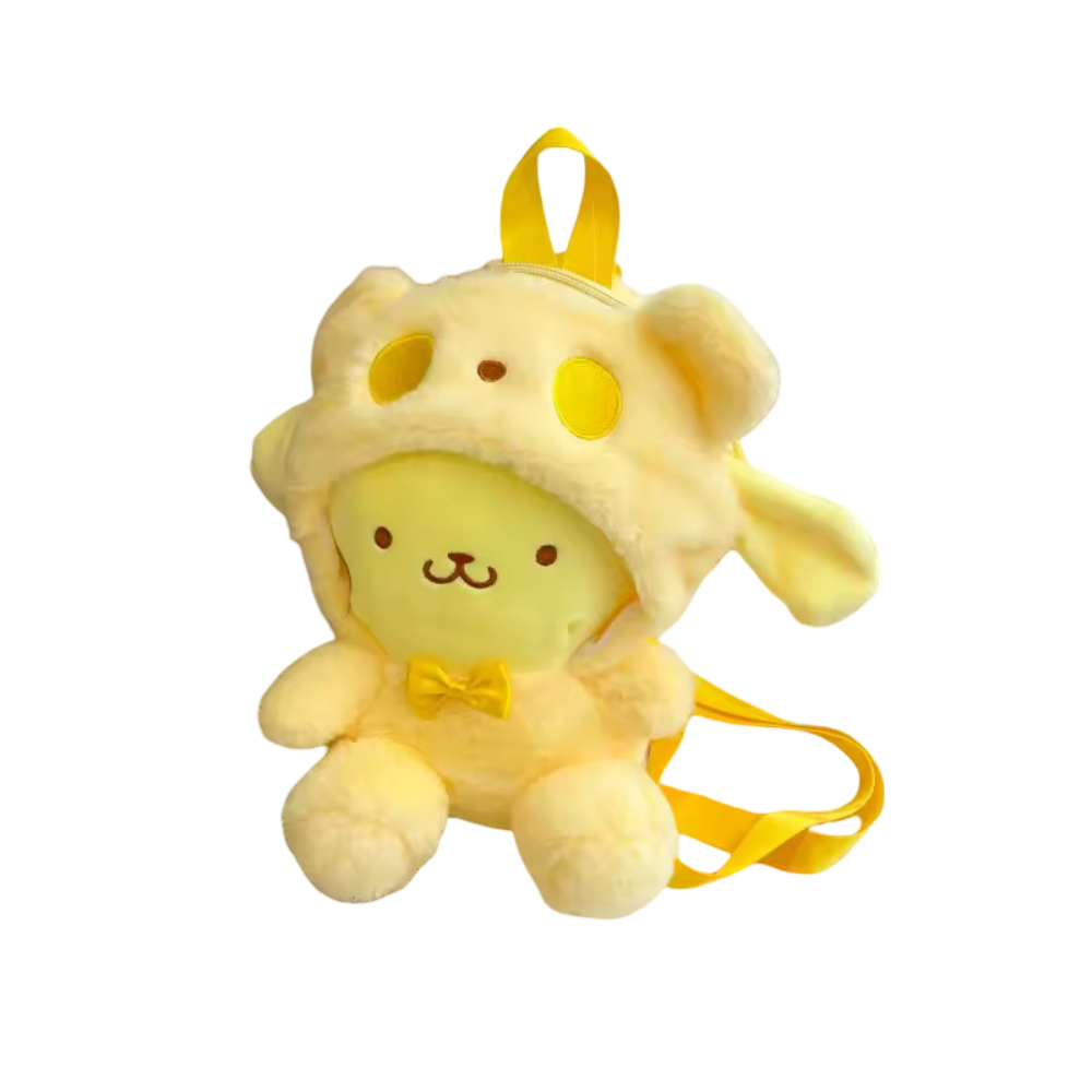 25cm Sanrio Kawaii Pompompurin Into Panda Kawaii Plush Shoulder Bag