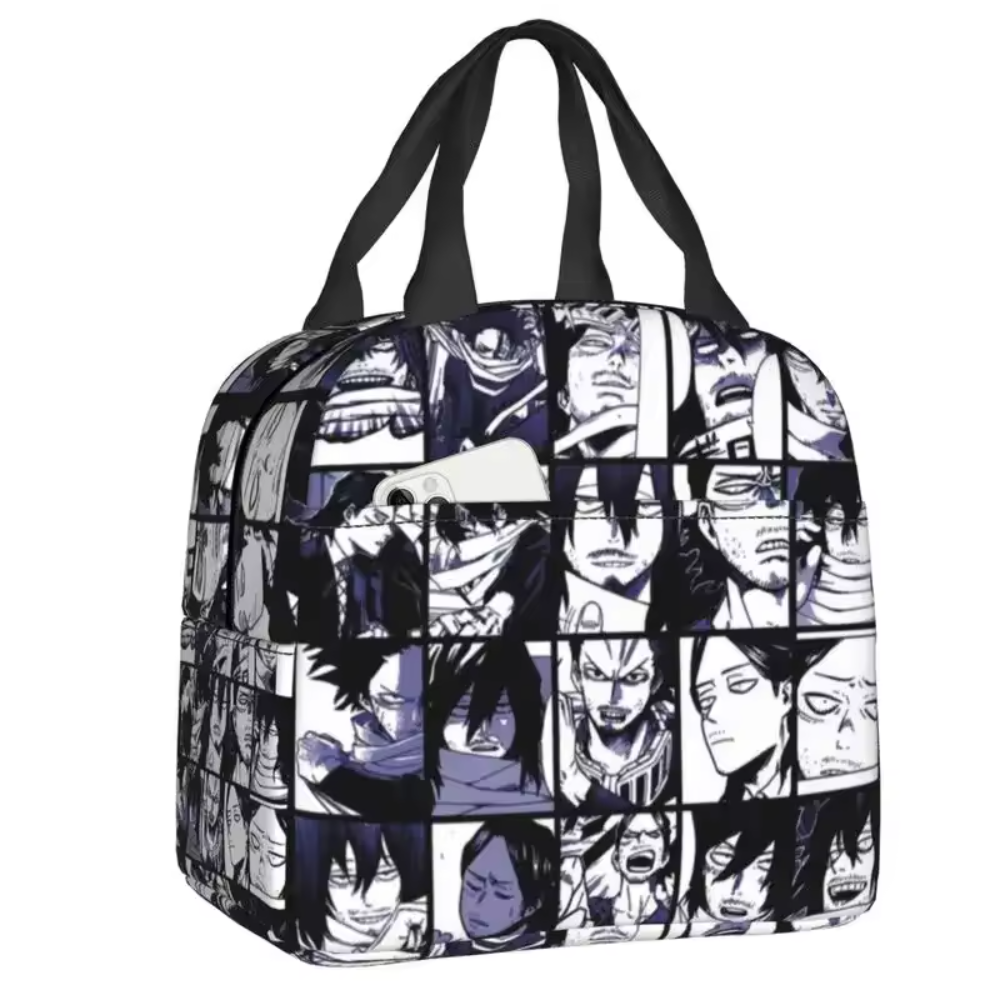 Anime Kawaii My Hero Academia Shōta Aizawa Insulated Lunch Bag 