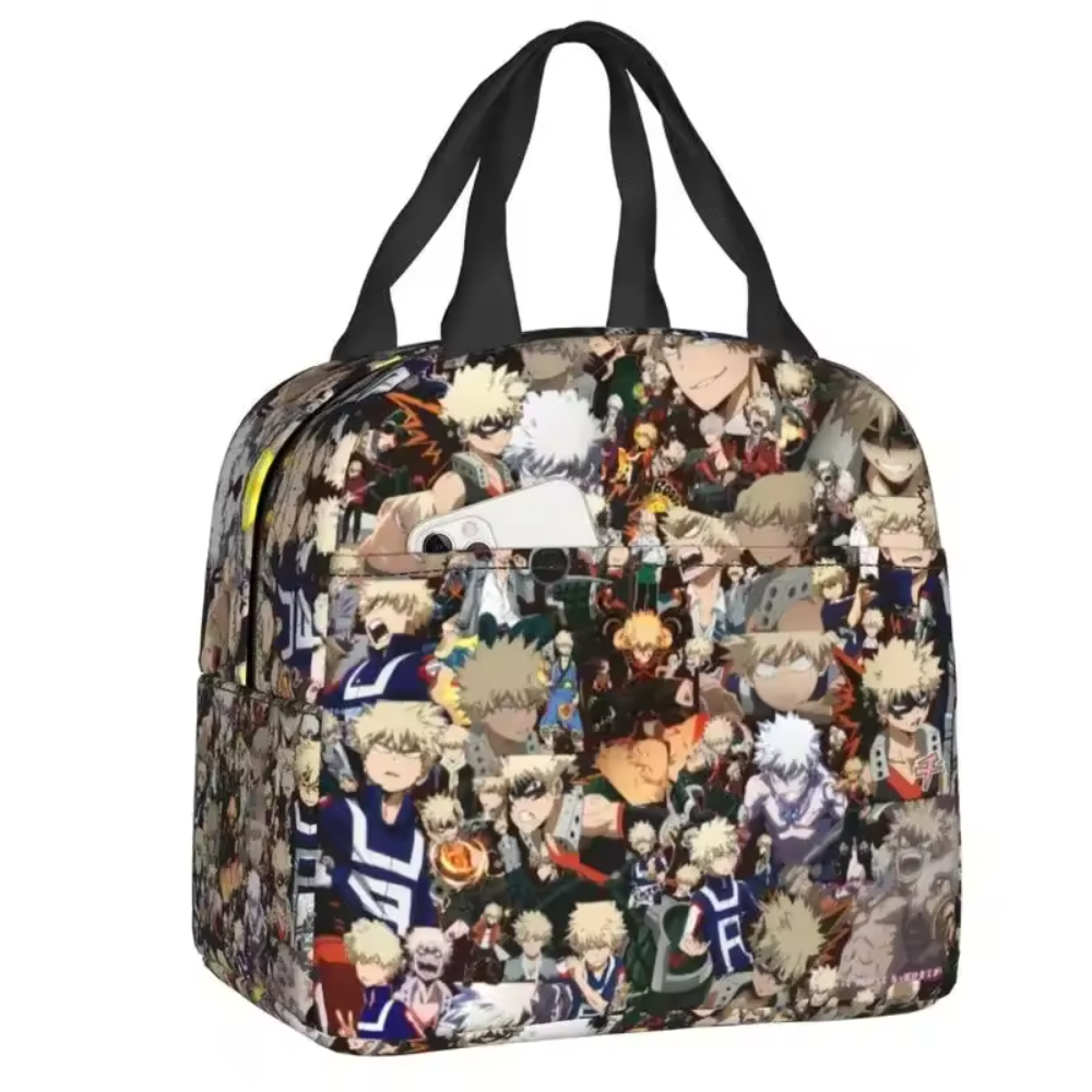 Anime Kawaii My Hero Academia Katsuki Bakugo Insulated Lunch Bag