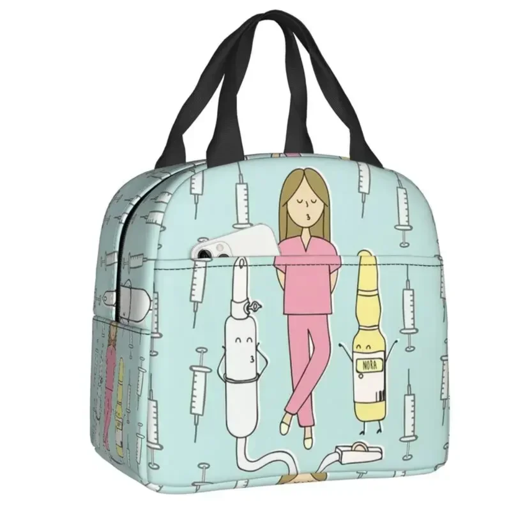 Enfermera En Apuros Doctor Nurse Kawaii Blue Lunch Bag