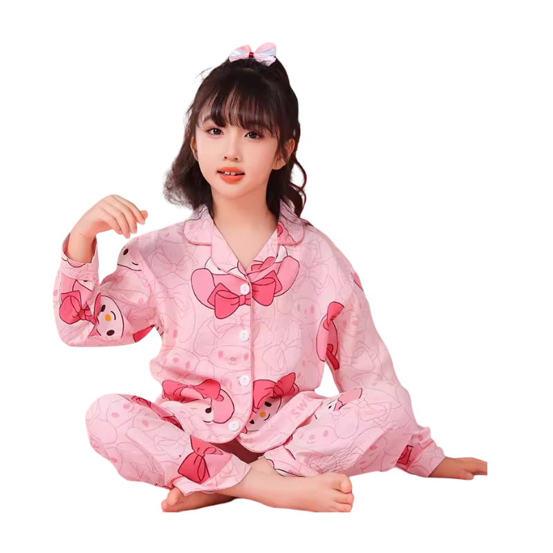 Kawaii Cartoon My Melody Polyester Pajama Set