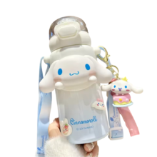 Kawaii Sanrio Cinnamoroll Water Bottle With Keychain Kawaii Sanrio Cinnamoroll Water Bottle With Keychain
