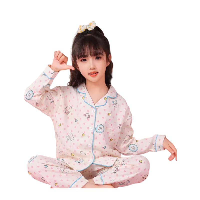 Kawaii Cartoon Hello Kitty Pajama Set