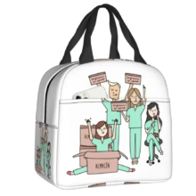 Kawaii Enfermera En Apuros Doctor Nurse Printed White Lunch Bag Kawaii Enfermera En Apuros Doctor Nurse Printed White Lunch Bag
