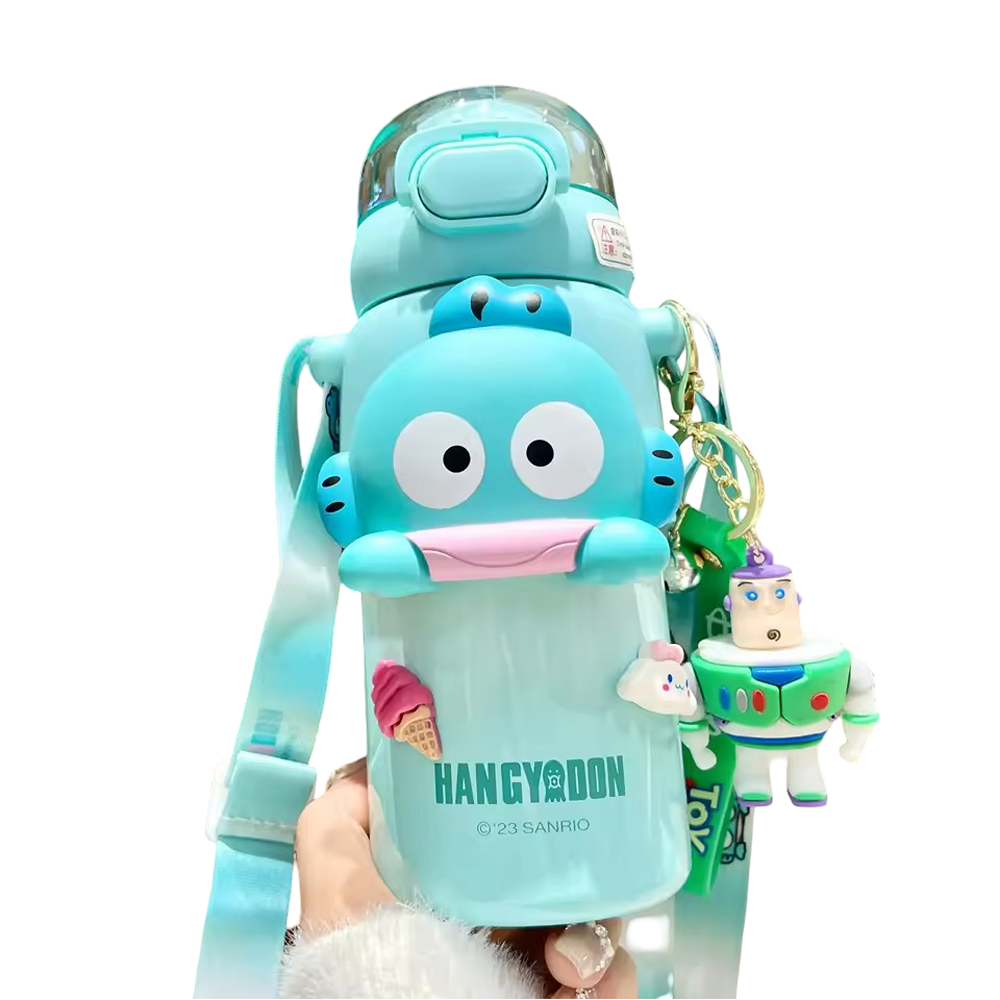 Kawaii Sanrio Hangyodon Water Bottle With Keychain