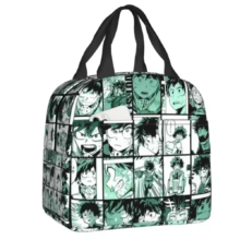 Anime Kawaii My Hero Academia Izuku Midoriya Insulated Lunch Bag Anime Kawaii My Hero Academia Izuku Midoriya Insulated Lunch Bag