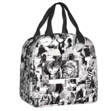 Anime Kawaii My Hero Academia Shoto Todoroki Black And White Lunch Bag Anime Kawaii My Hero Academia Shoto Todoroki Black And White Lunch Bag