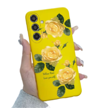 Kawaii Yellow Rose Printed Phone Case For Samsung Galaxy Kawaii Yellow Rose Printed Phone Case For Samsung Galaxy