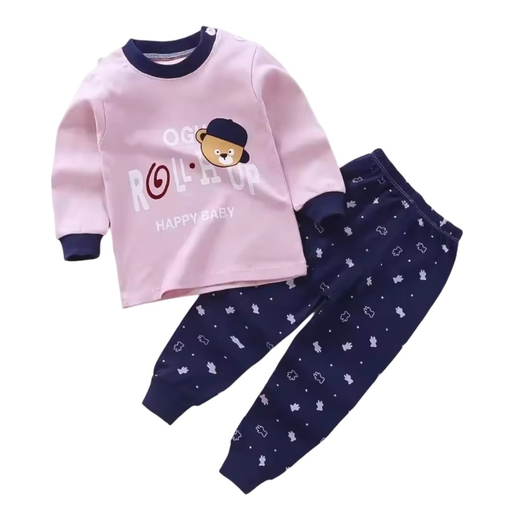 Kawaii Cartoon Hopscotch Happy Baby Pajama Set