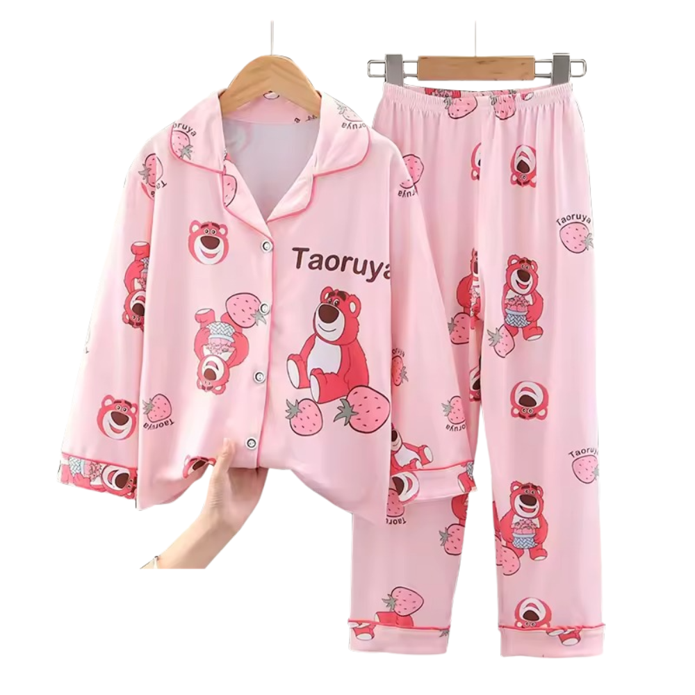 Cartoon Lotso Bear Kawaii Pajama Set