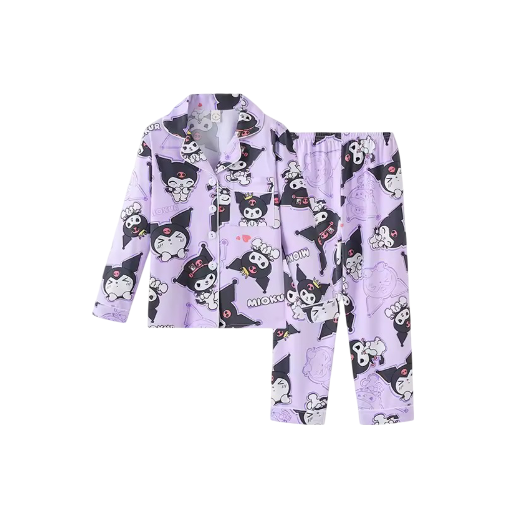 Cartoon Kawaii Kuromi Pajama Set 