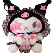 Cartoon Kuromi Kawaii Plush Schoolbag Cartoon Kuromi Kawaii Plush Schoolbag