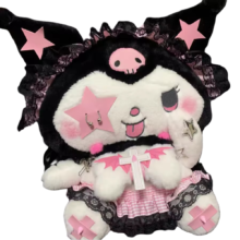 Kawaii Cartoon Kuromi Plush Schoolbag Kawaii Cartoon Kuromi Plush Schoolbag