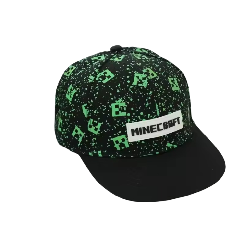 Kawaii Minecraft Creeper Pattern Cap