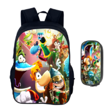 2Pcs/Set Kawaii Cartoon Rayman Origins Backpack With Pencil Case 2Pcs/Set Kawaii Cartoon Rayman Origins Backpack With Pencil Case