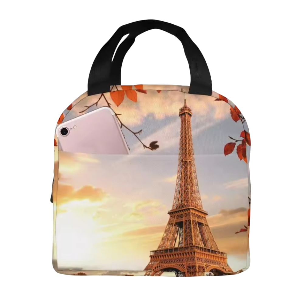 Kawaii Street View Of Paris Eiffel Tower Zipper Lunch Bag Kawaii Street View Of Paris Eiffel Tower Zipper Lunch Bag