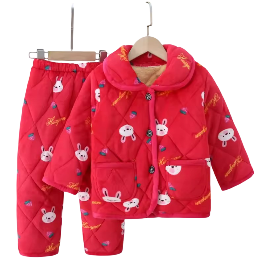 Kawaii Cartoon Rabbit Pajama Set 