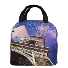 Paris Eiffel Tower Printed Kawaii Lunch Bag Paris Eiffel Tower Printed Kawaii Lunch Bag