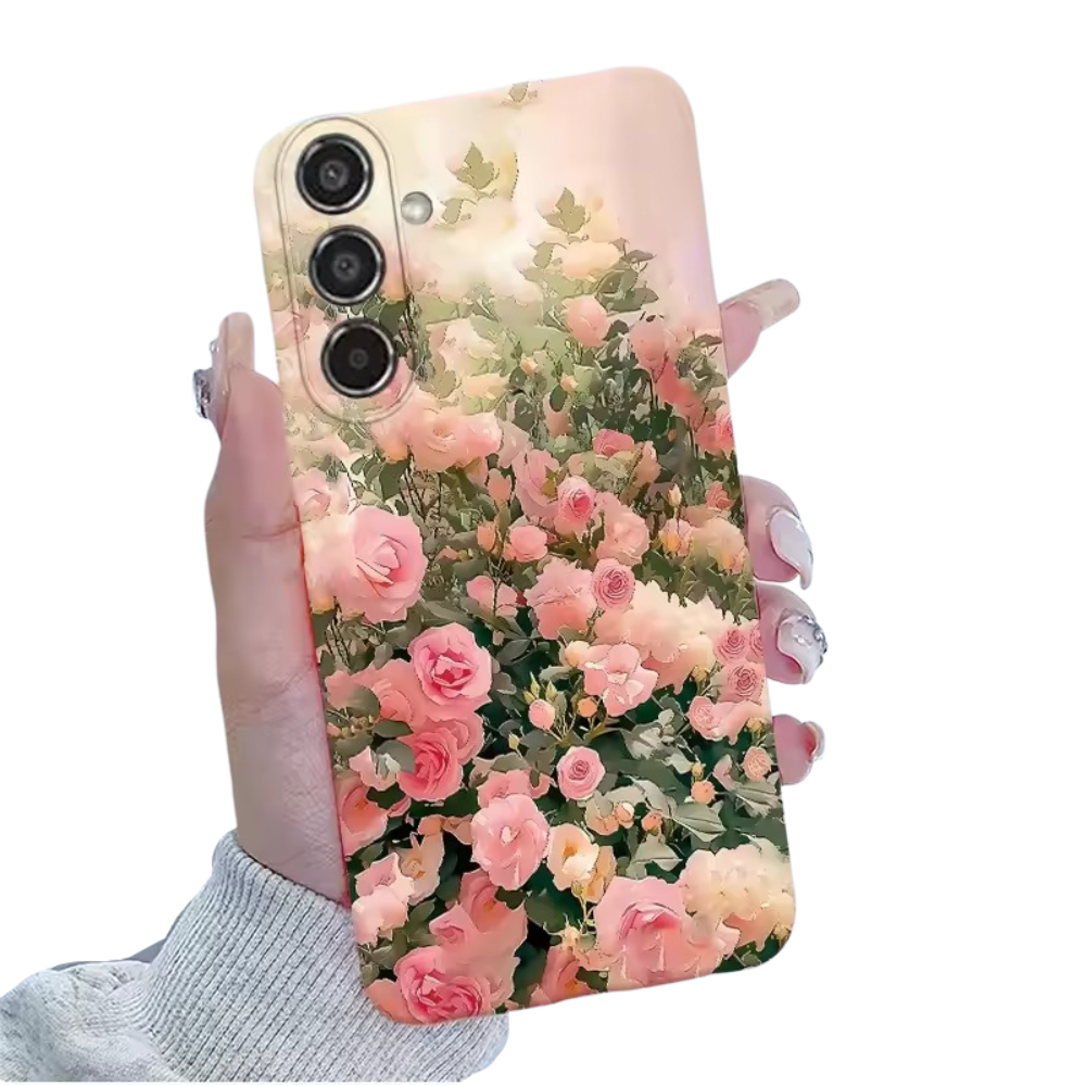 Kawaii Rose Flower Phone Case For Samsung Galaxy