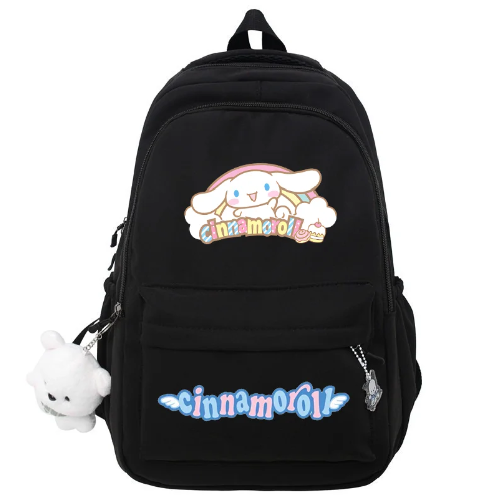 Sanrio Kawaii Cartoon Cinnamoroll Black Backpack