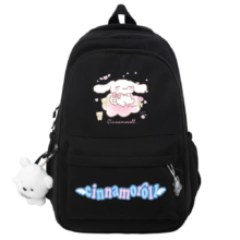 Cartoon Sanrio Cinnamoroll Kawaii Black Backpack Cartoon Sanrio Cinnamoroll Kawaii Black Backpack