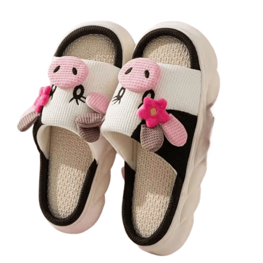 Kawaii Cartoon Cow Slipper