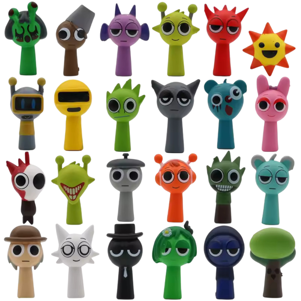 24Pcs Kawaii Sprunki Action Figures Toy