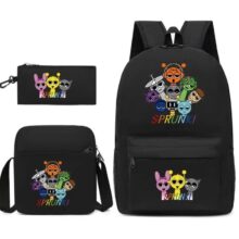 3Pcs Anime Kawaii Sprunki Backpack 3Pcs Anime Kawaii Sprunki Backpack