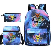 Kawaii 3Pcs Anime Sprunki Print Backpack Kawaii 3Pcs Anime Sprunki Print Backpack