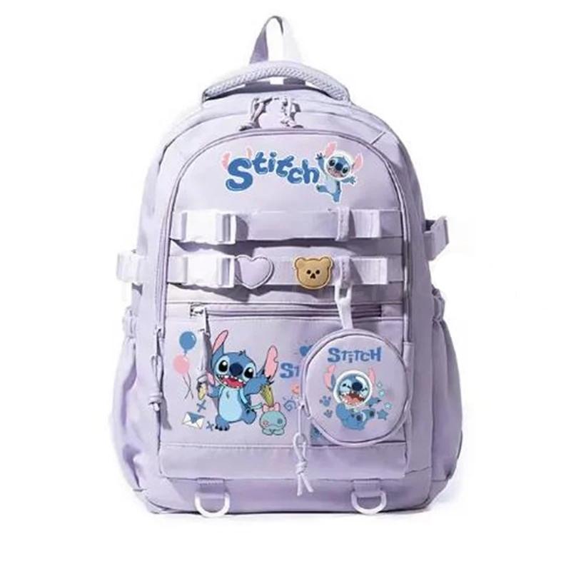 Cartoon Kawaii Stitch Printed School Bag