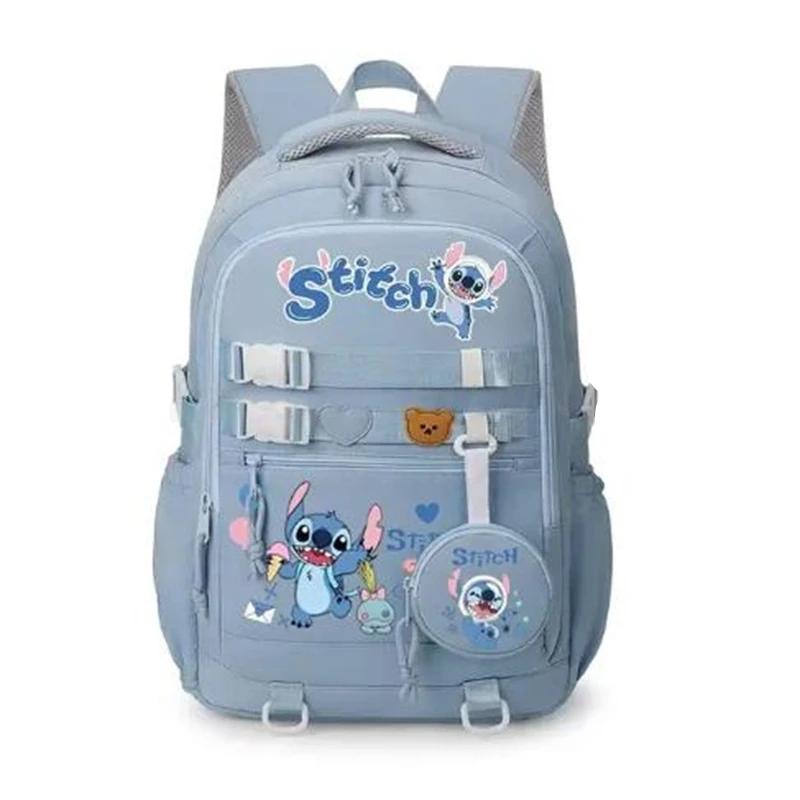 Cartoon Kawaii Stitch Printed School Bag