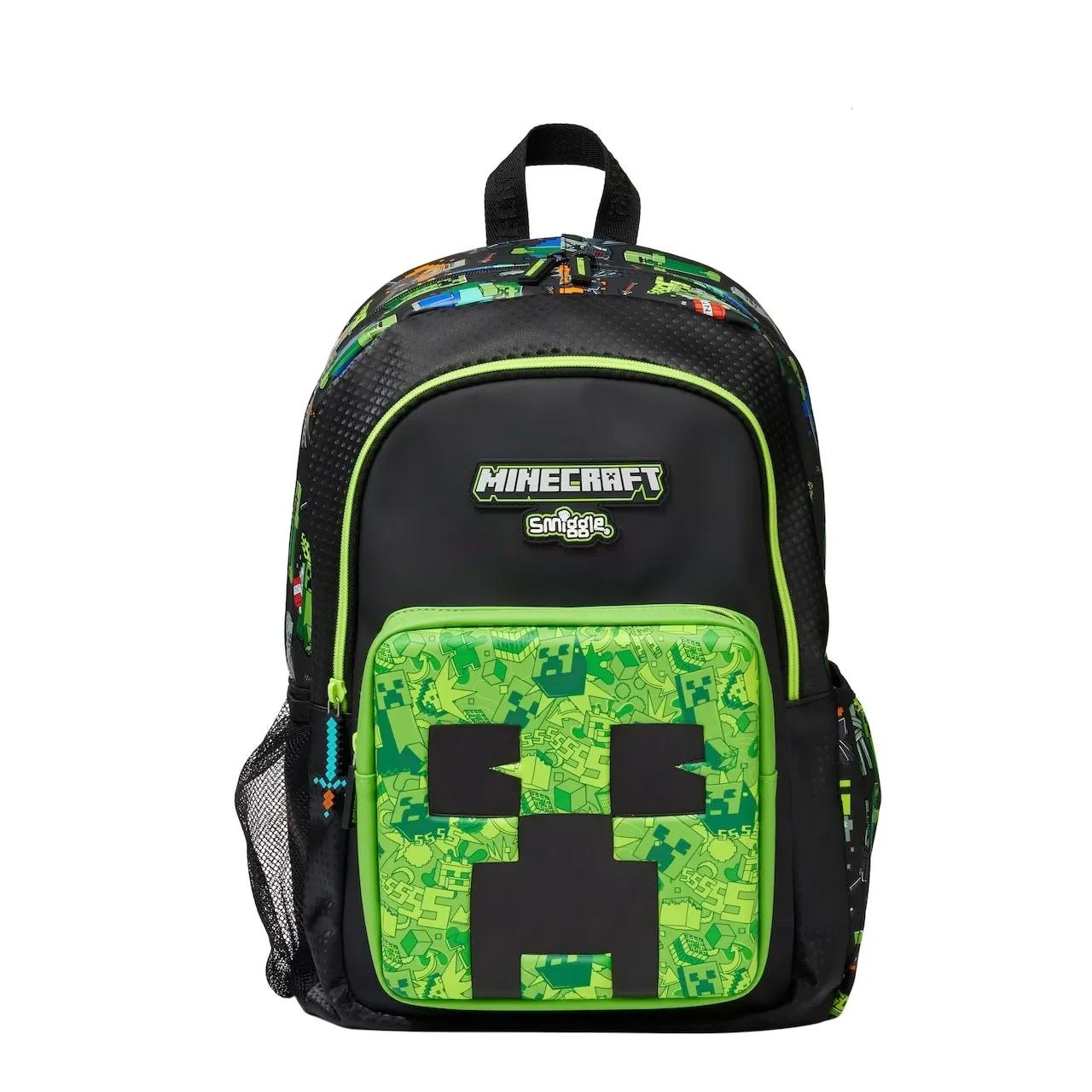 Kawaii Minecraft Smiggle Creeper School Bag