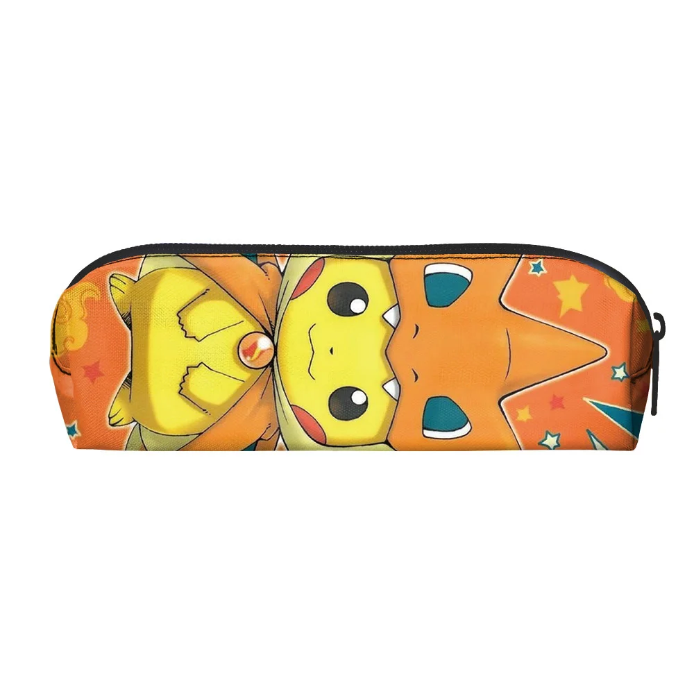 Kawaii Pikachu Dress Up With Charmander Cartoon Pencil Case
